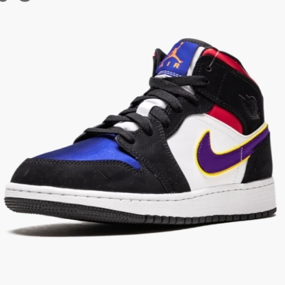Lakers Nike Air Jordan 1 Mid SG OG Top 3 Size 6.5Y - Picture 10 of 11